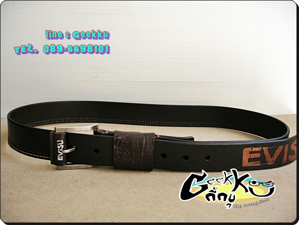 เข็มขัด EVISU หนังแท้ทั้งเส้น 