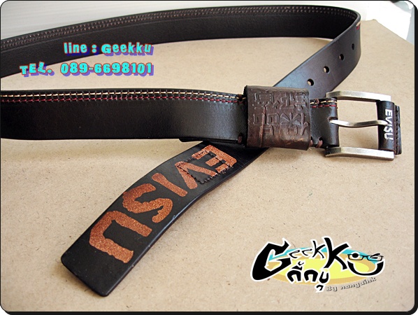  เข็มขัด EVISU หนังแท้ทั้งเส้น 