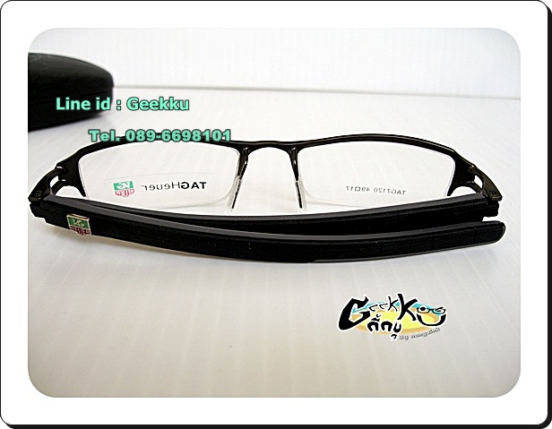 กรอบ แว่นตา Tag ทรงครึ่งกรอบสีกัน(สีดำเทา) ตัวกรอบเป็นโลหะค่ะ ก้านขาเป็นซิลิโคนนิ่ม (ขาสีดำด้านในสีเ