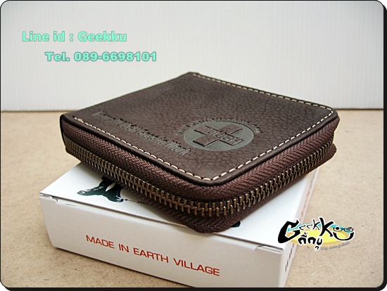 กระเป๋าตังค์ Tough หนังแท้สีน้ำตาล 