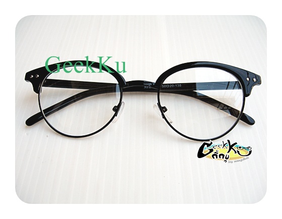 กรอบแว่นแนว vintage (C-6) กรอบสีดำ