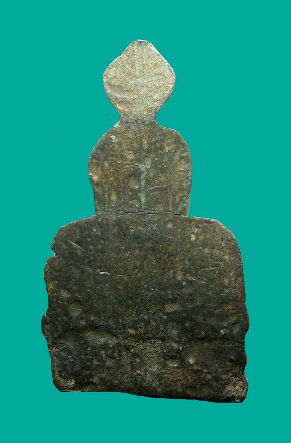 พระปางสมาธิ ศิลป์เชียงแสน เนื้อชินเงินแก่ตะกั่ว