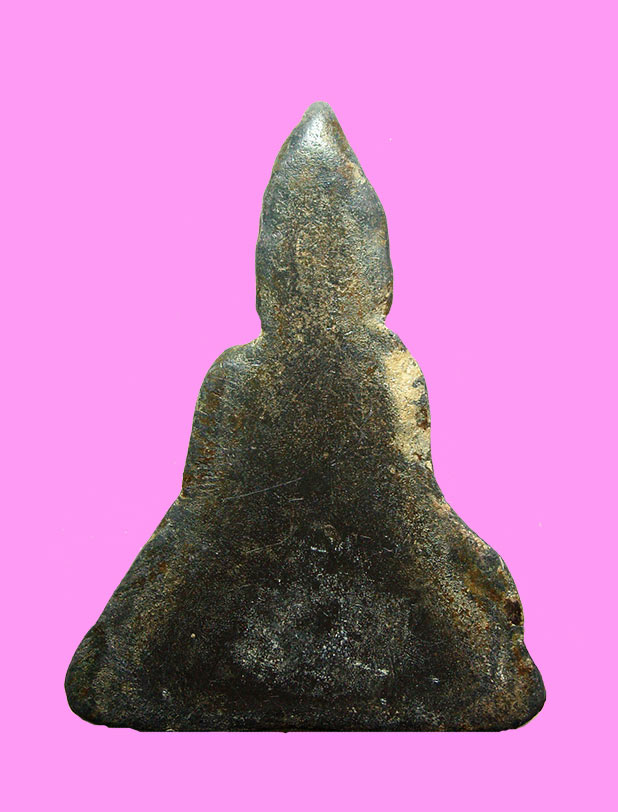 พระอู่ทองบัวฟันปลา เนื้อตะกั่วสนิมแดง จ.กาญจนบุรี