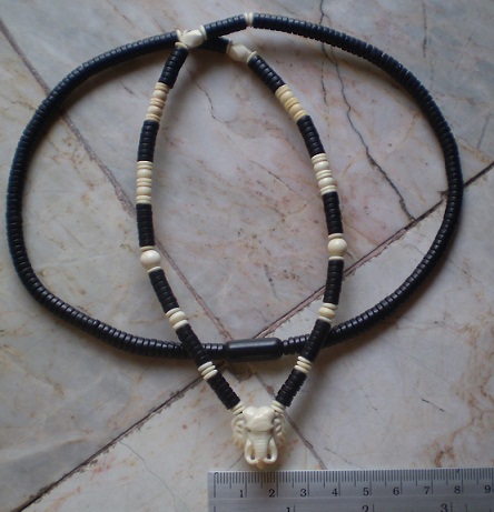 สร้อยกะลาตาเดียว  บวกงาช้างแท้  ห่วงกลางหัวช้าง  เคาะเดียว 