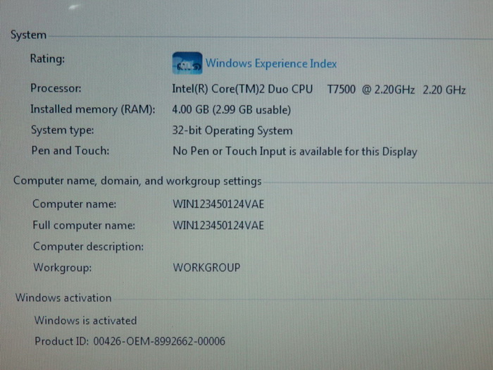 Notebook ACER Aspire 2920 จอLED 12 นิ้ว เครื่องสวยมาก สเปคแรงโคตร เดิมๆ ใช้งานปกติ อุปกรณ์ครบ