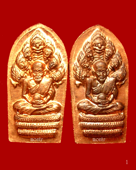 พระปรกใบมะขามราชันดำ รุ่นแรก (คนสองโลก) วัดพุทไธศวรรย์ ปี46   2องค์