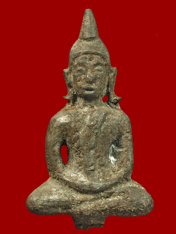 พระยอดธง เนื้อเงิน กรุวัดโยธานิมิต จันทบุรี สภาพสวยแชมป์