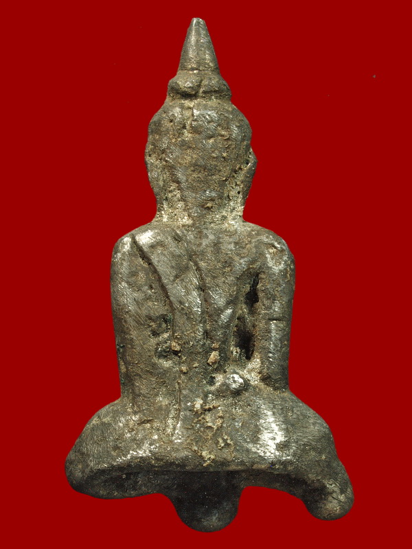 พระยอดธง เนื้อเงิน ศิลปอยุธยา ขึ้นกรุวัดไผ่ล้อม อ.ท่าใหม่ จ.จันทบุรี