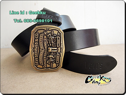 เข็มขัด Levi's หนังแท้ทั้งเส้น ใครชอบแนวนี้จัดไป สายสีดำ 