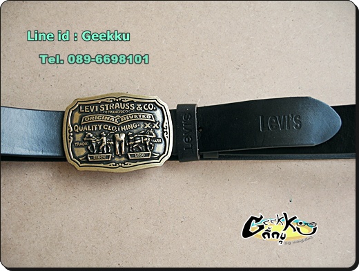 เข็มขัด Levi's หนังแท้ทั้งเส้น ใครชอบแนวนี้จัดไป สายสีดำ 