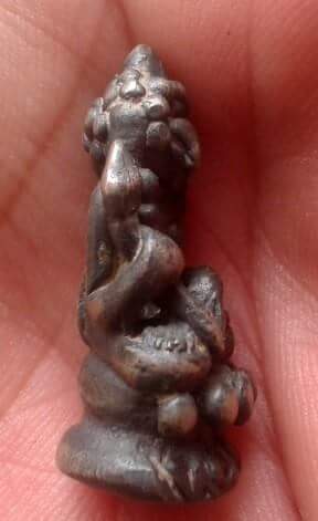 พระกริ่งหน้าตั๊กแตน สัมฤทธิ์เงิน