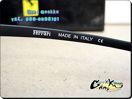 กรอบแว่นตา Ferrari ทรงครึ่งกรอบ ขาสปริง 