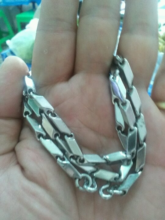 เคาะเดียวครับ @@@ สร้อยคอสแตนเลสแท้ มือสอง สวมคอได้ ยาว 24 น ิ้ว