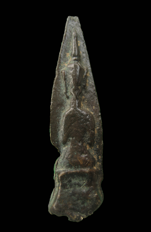 พระพุทธ เชียงรุ้ง ใบหอก เนื้อสัมฤทธิ์ 