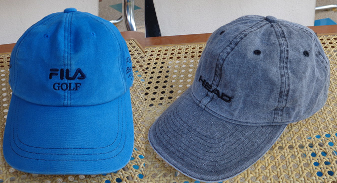 หมวก FILA ของแท้ สีโทนฟ้า+ หมวก HEAD ของแท้ สีเทา ได้ไปทีเดียว2ใบเลยครับ