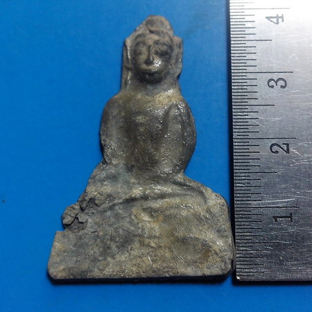 พระอู่ทองนั่ง ชินเงิน มีรอยเนื้อระเบิดบางๆ ดูง่าย