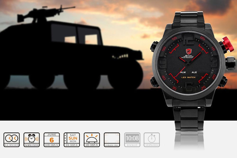 ขอขายถูกๆ!!! นาฬิกาข้อมือ shark Sport Watch รุ่น Gulper Black/Red อุปกรณ์ในกล่องครบทุกอย่างครับ