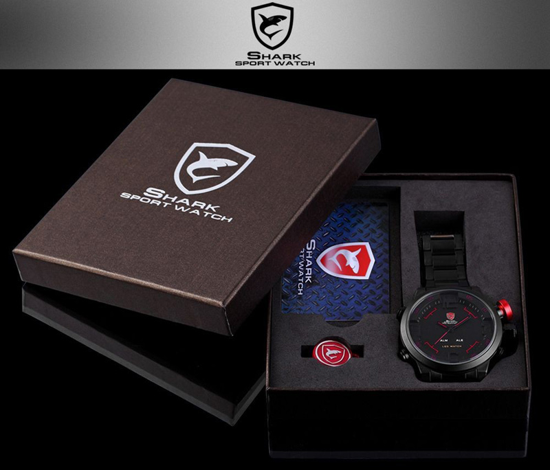 ขอขายถูกๆ!!! นาฬิกาข้อมือ shark Sport Watch รุ่น Gulper Black/Red อุปกรณ์ในกล่องครบทุกอย่างครับ