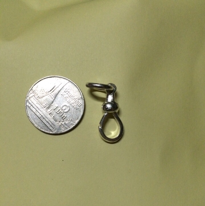 เปิดประมูลห่วงสปริงก้ามปู แบบหมุนไม่ได้ ทำจากเงินแท้ 92.5% ความยาวไม่รวมห่วงประมาณ1.7ซม.
