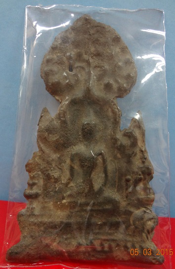 พระกรุวัดราชบูรณะ จ.อยุธยา เนื้อชินเงิน พิมพ์ซุ้มโพธิ์ใหญ่ องค์ 4