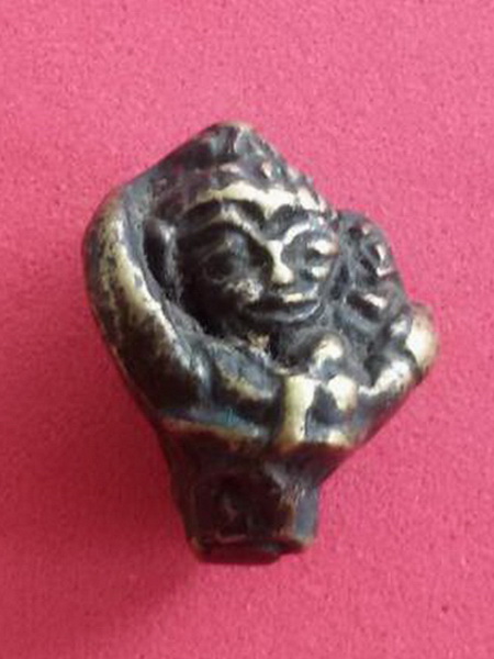 อุปคุตเขมร เนื้อทองผสม หล่อเก่า 