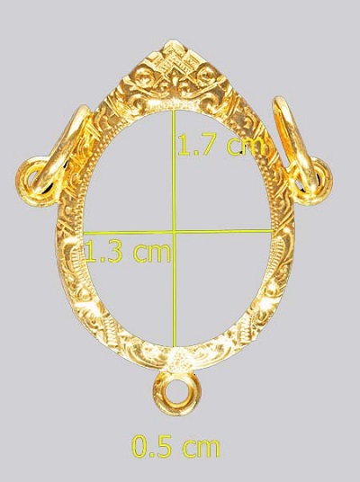 กรอบทองคำ (สามห่วง) เม็ดแตง 06/08 100/101ปี หลวงปูทวด ทุกพิมพ์/เม็ดแตง นน 1.85 ราคา 2700 มือหนึ่ง