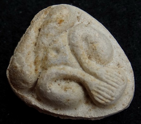 พระปิดตามหาเสน่ห์ หลังยันต์พุทโธ เนื้อเกสรนวลๆ 