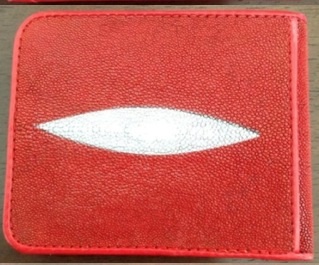  @@กระเป๋า สตางค์ หนังกระเบน นำโชคลาภ สีแดง@@    