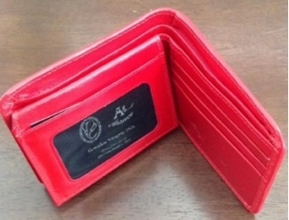  @@กระเป๋า สตางค์ หนังกระเบน นำโชคลาภ สีแดง@@    