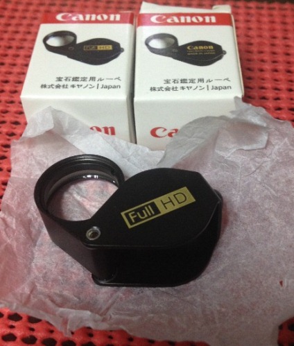 Canon หน้าเลนส์กว้าง18mm เลนส์ 2ชั้นแบบdoublet Canon Jewels Loupe 10x ใสแจ๋วแก้วแท้ บอดี้ดำ