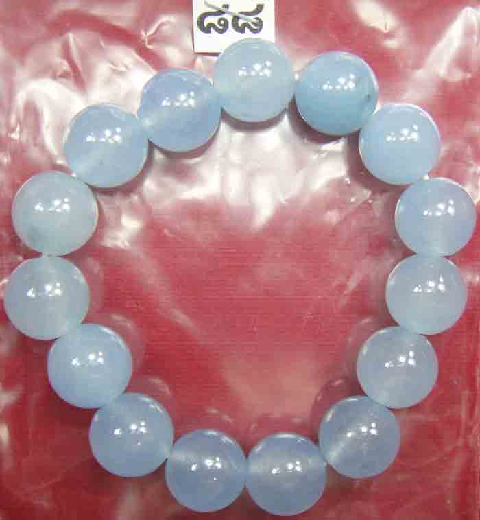 ***วัดใจ***สร้อยหินมงคลอความารีน (Aquamarine) ขนาดเม็ดใหญ่ๆ 13 มิล สวยๆ