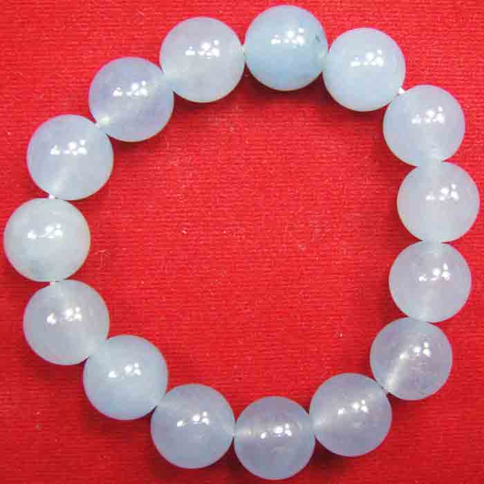 ***วัดใจ***สร้อยหินมงคลอความารีน (Aquamarine) ขนาดเม็ดใหญ่ๆ 13 มิล สวยๆ