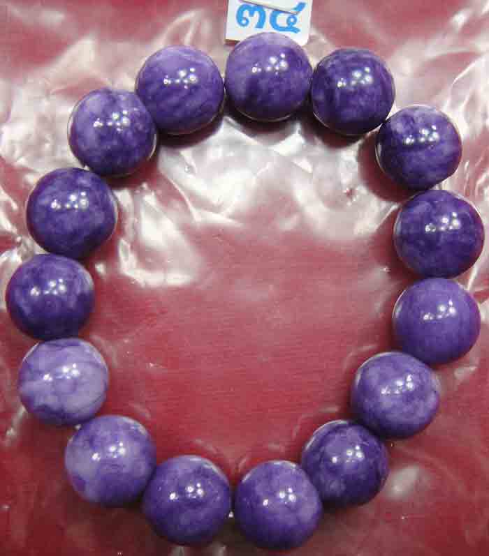 ***วัดใจ***สร้อยหินมงคลอเมทิสต์ (Amethyst) ขนาดเม็ดใหญ่ๆ 13 มิล สวยๆ