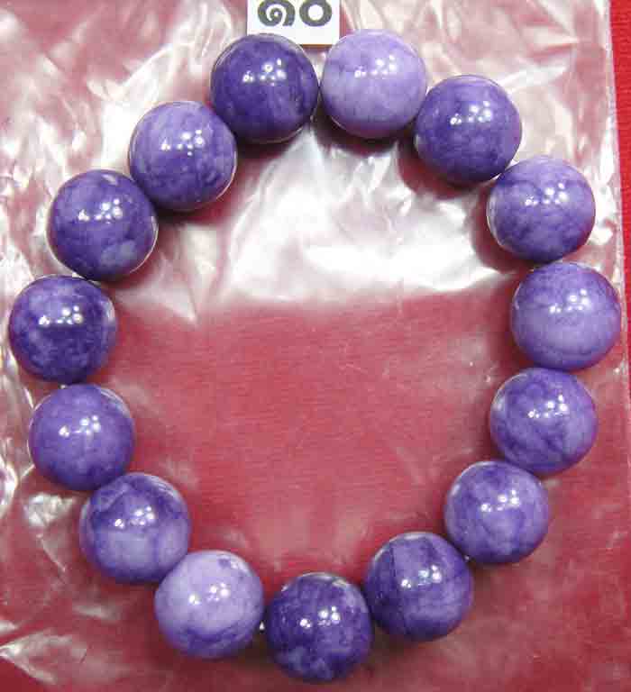 ***วัดใจ***สร้อยหินมงคลอเมทิสต์ (Amethyst) ขนาดเม็ดใหญ่ๆ 13 มิล สวยๆ