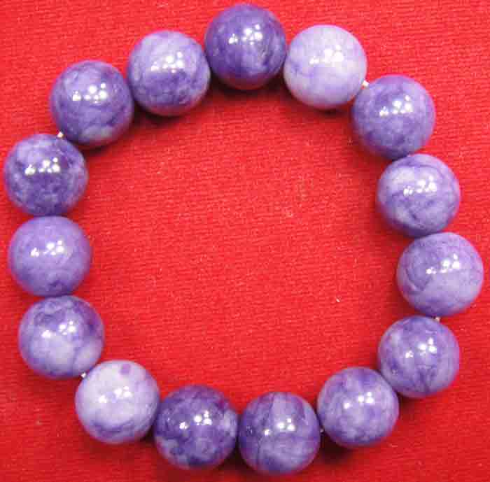 ***วัดใจ***สร้อยหินมงคลอเมทิสต์ (Amethyst) ขนาดเม็ดใหญ่ๆ 13 มิล สวยๆ