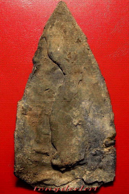 พระท่ากระดานหูช้างเนื้อตะกั่วสนิมแดง กรุวัดเทวสังฆาราม(วัดเหนือ)จ.กาญจนบุรี ปิดทองเดิมค่ะ