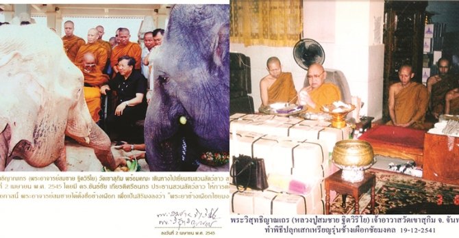 เหรียญสองแผ่นดิน (เหรียญพญาช้างเผือก) หลวงปู่สมชาย วัดเขาสุกิม จันทบุรี