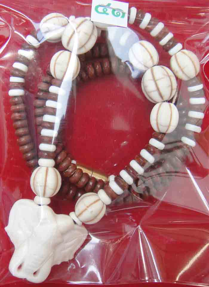 ***(((วัดใจเคาะเดียวแดง)))สร้อยผสมเม็ดกะลาตาเดียว+หัวกลางหัวช้าง+ลูกปัดหินหยกขาวรูปเม็ดมะยม ความยาว 