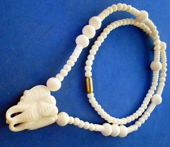 สร้อยคอสำหรับคล้องพระ กระดูกล้วน งานแฮนด์เมด ยาว 22 นิ้ว 