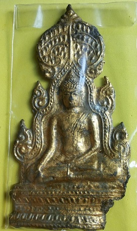 พระซุ้มร่มโพธิ์ใหญ่ เนื้อชินเงิน กรุวัดราชบูรณะ จ.พระนครศรีอยุธยา แท้ดูง่ายทองเดิมจากกรุ