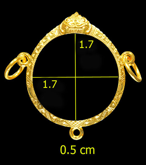 มือหนึ่ง กรอบทองคำ(สามห่วง) กลมเล็ก ปู่สิม (ลป.ทิมปลุกเสก) ลูกอมเนื้อว่านทั่วไป  นน 2.12  ราคา 2950