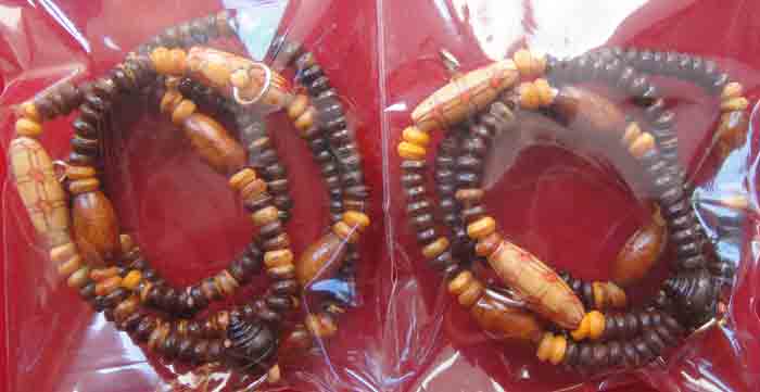 (((วัดใจเคาะเดียว10 บาทแดง)))สร้อยผสมเม็ดกะลาตาเดียว+หัวกลางไม้มงคล ความยาว ๒๖ นิ้ว แบบ ๓ ห่วง ๒ เส้