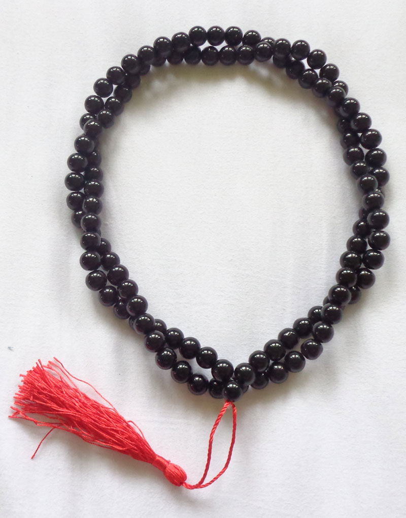 ((วัดใจเคาะเดียวแดง)))สร้อยประคำนิลจากพม่า ความยาว 49 นิ้ว เส้นผ่าศูนย์กลาง 13 ม.ม.คุ้มครองป้องกันภั