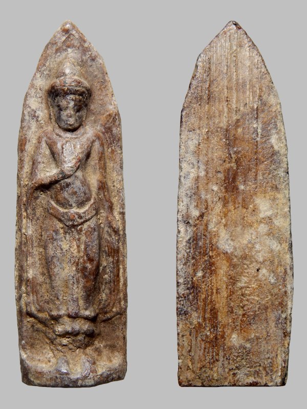 พระร่วงยืน หลังกาบหมาก สนิมแดง กรุถ้ำพุพระ จ.กาญจนบุรี