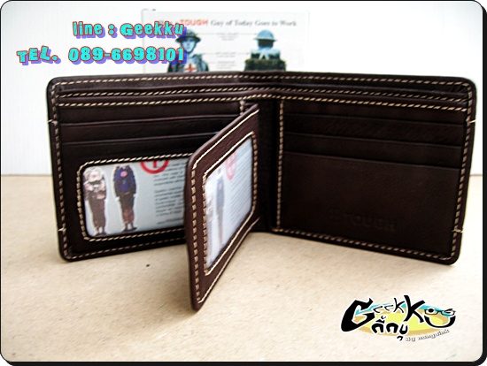 กระเป๋าตังค์ (T010) หนังแท้สีดำ