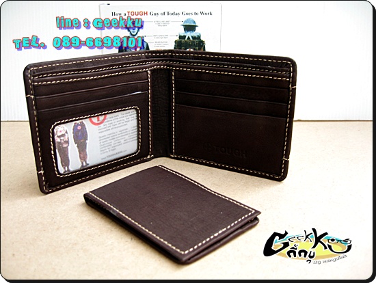 กระเป๋าตังค์ (T010) หนังแท้สีดำ