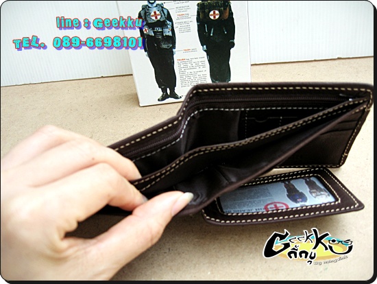 กระเป๋าตังค์ (T010) หนังแท้สีดำ