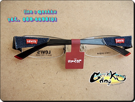 กรอบ แว่นตา Levi's ทรงครึ่งกรอบสีกัน(ดำ-เทา)   