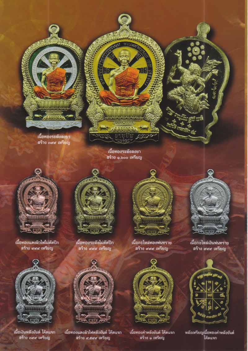 เหรียญนั่งพาน อายุยืน หลวงพ่อคูณ ชุดกรรมการ4เหรียญ สุขะโต สร้าง 999 ชุด