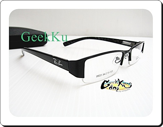 กรอบแว่น Ray Ban (RB1) ทรงครึ่งกรอบสีดำ 